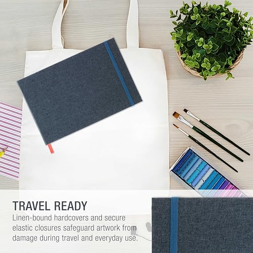 U.S. Art Supply 5.5" x 8.5" Watercolor Book (2 Pack, 76 Sheets Each) - size: 5.5-x-8.5-inch