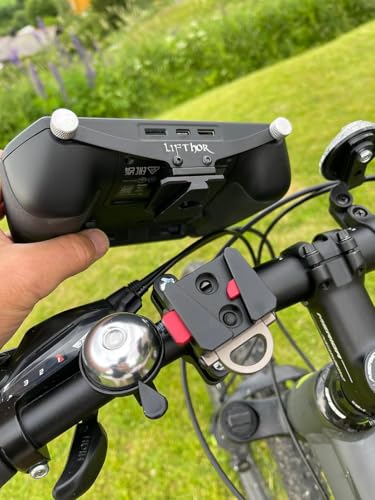 LifThor Bike Mount V2 – Universal Handlebar Mount for Phone, Tablet & Drone Controllers | Secure Aluminum Bracket for Cycling & Motorbike Use
