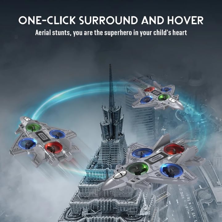 RC Plane Jet Aircraft,Drone, Stunt w/360 FLIP Remote Control, Advanced Fighter Jet Design, 2 Rechargeable Batteries Included, LED Lights, Precise Control, Easy Flight, EPP Fall Resistant, 2.4 GHz