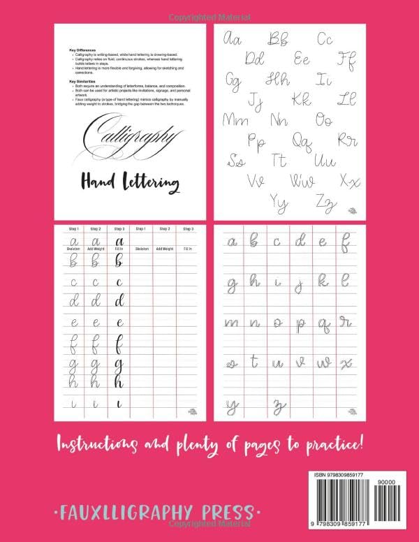 Hand Lettering Fauxlligraphy for Beginners: An Introductory, Step-by-Step Workbook with Simple Techniques, Exercises, and Tips for Modern Calligraphy