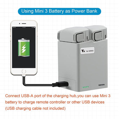 Two-Way Charging Hub for DJI MINI 3/3 PRO /4 PRO / 5 PRO Battery Charging Butler Drone Accessories