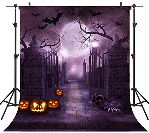 8X8FT Halloween Theme Pictorial Cloth Seamless Customized Photography Backdrop Background Studio Prop TP262B - size: 8X8FT