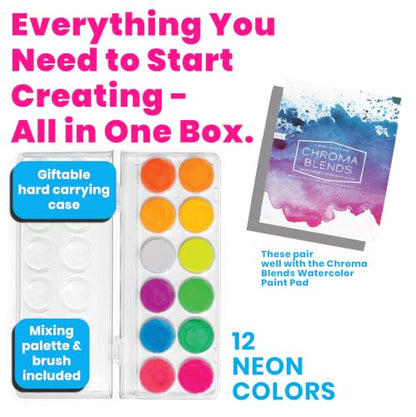Ooly Chroma Blends Neon Watercolor Paint Set - style: Chroma Blends Neon Pods