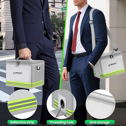 ImnBest Lipo Safe Bag Fireproof, Explosion-proof, Large Capacity, Fireproof Safe, Lipo Battery Storage Box, Protective Safe for Charging and Storing (Silvery) - color: Silvery
