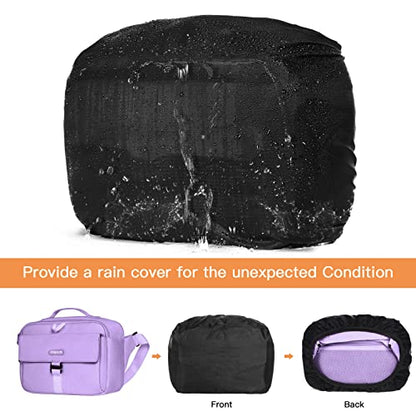 MOSISO Camera Shoulder Bag Camera Case Crossbody Sling Purse, Purple - color: Purple