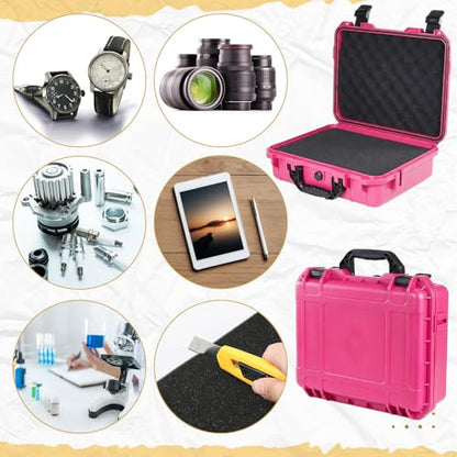 Relaxweex 11.3 x 8.6 x 4.2 Inch Hard Case, Grid Shell, Rose Red - color: Rose Red, size: 11.3 x 8.6 x 4.2 Inch, style: Grid Shell