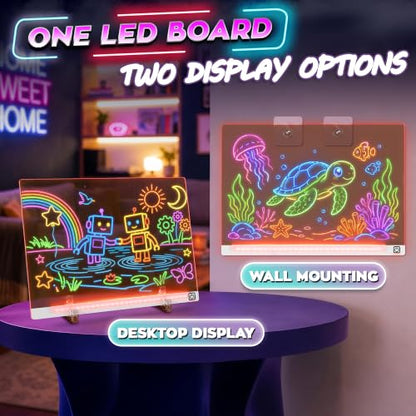 16 in LED Drawing Board; Corded and Non-Rechargeable (White) - color: White