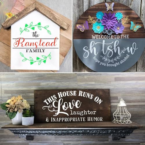 Welcome Stencils for Painting on Wood Sign - style: Home