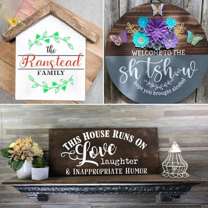 Welcome Stencils for Painting on Wood Sign - style: Home