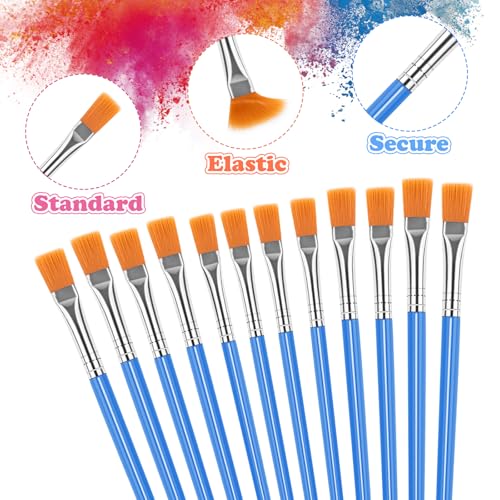 UPINS 11 Pcs Flat Paint Brushes Miniature Small Thin Painting Brushes for Detail Painting