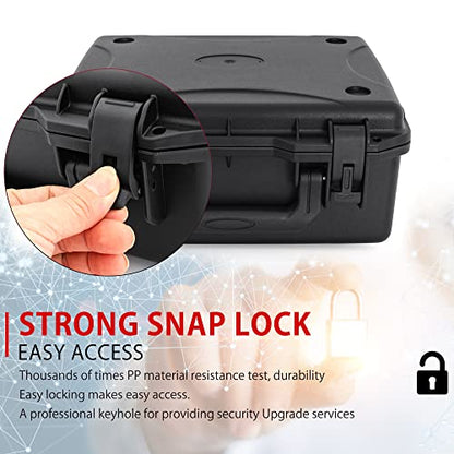 TORIBIO Hard Carrying Case with Foam, Shockproof Storage Box 12"x9.3"x4" - size: 12"x9.3"x4"