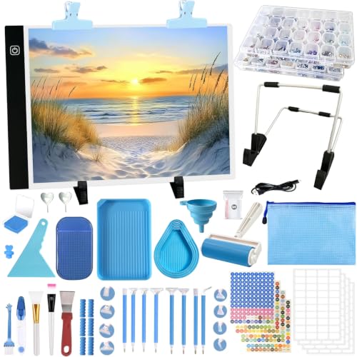 FANGZH A4 Light Pad Diamond Painting Accessories Kit: 179 Pieces, Blue - color: Blue