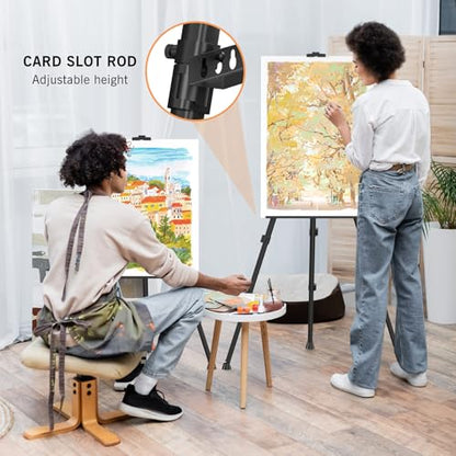 Art Painting Tripod Easel Stand - Portable Adjustable Display Artist Easel - style: Black