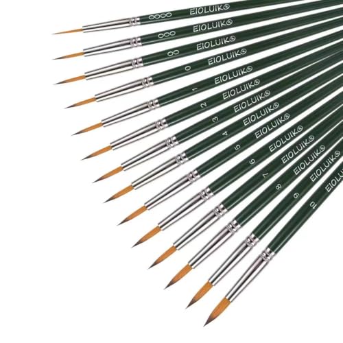 Detail Paint Brushes 14 Pcs Miniature Exact Size for Every Detail