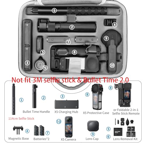 STARTRC VCR Carrying Case for Insta360 X6 X5 Dual Travel Bag Accessories