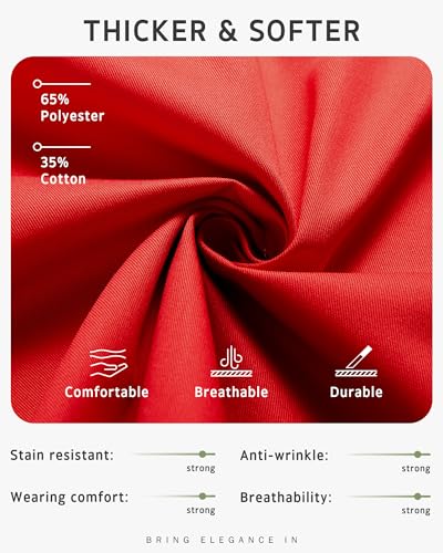 Syntus Chef Apron for Men Women with Pockets, Thick Grilling BBQ Apron - color: Red