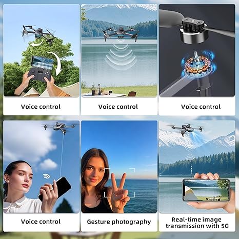Foldable 4K Drone for Beginners with Dual Adjustable Cameras, Brushless Motors, Obstacle Avoidance, Altitude Hold, Headless Mode, One-Key Takeoff, 2 Batteries, Carrying Case Included