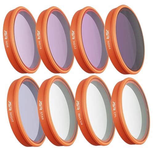 Coyktonty Osmo Action 6 Filter,Lens Filter Set for DJI Osmo Action 6 Camera,Waterproof, Oil-Resistant, Easy to Install (Star+CPL+ND8 16 32 64+Night+Black Mist 1/4) - color: STAR+CPL+ND8 16 32 64+NIGHT+Black Mist 1/4