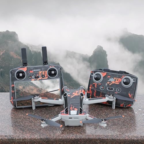 Skin Stickers Compatible with DJI Mini 4 Pro, Waterproof Sticker Decal Skin DIY Accessory for DJI Mini 4 Pro Drone and RC 2 Controller (E) - color: E