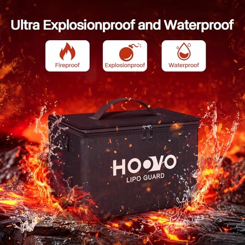 HOOVO Lipo Bag, Fireproof and Explosionproof LiPo Battery Bags