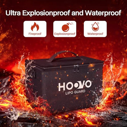 HOOVO Lipo Bag, Fireproof and Explosionproof LiPo Battery Bags