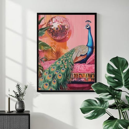 Mandun Peacock Paint by Numbers Kit for Adults, 16x20 inch - color: Peacock