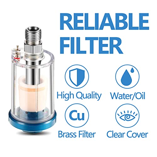 3 Pcs Water Oil Separator Mini In-Line Air Filter,Upgraded Filter