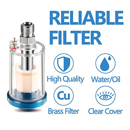 3 Pcs Water Oil Separator Mini In-Line Air Filter,Upgraded Filter