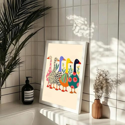 Duck Paint by Numbers Kit for Adults Beginner & Kids with Frame 8x12inch - color: Ducks(Framed), size: 8x12inch