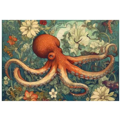 Octopus Paint by Numbers Kit for Adults, 16x20 inch - color: Octopus