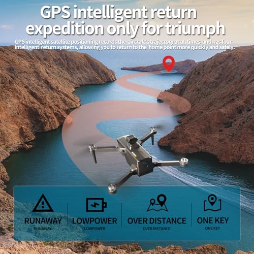 5.6” Touch Screen Drone with 3-Axis Gimbal & 4K Camera, 5G FPV Transmission, GPS + Optical Flow Positioning, Brushless Motor, 360° Laser Obstacle Avoidance, 7-Level Wind Resistance, Return to Home – Professional Aerial Photography Quadcopter for Adults
