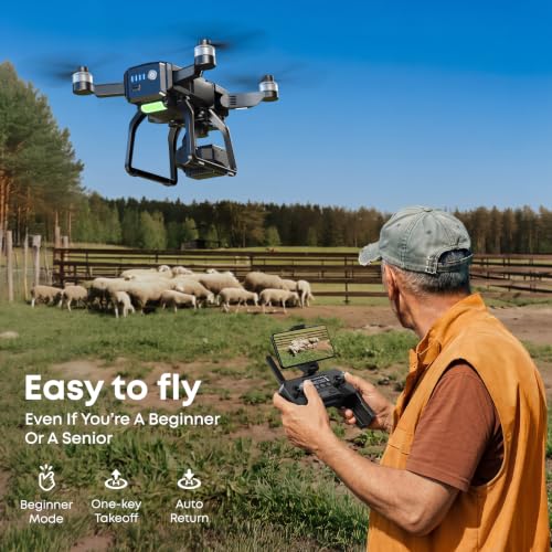 Bwine F7GB2 Pro Drones with Camera for Adults 4K UHD Aerial 3-Axis Gimbal - color: Dark Gray