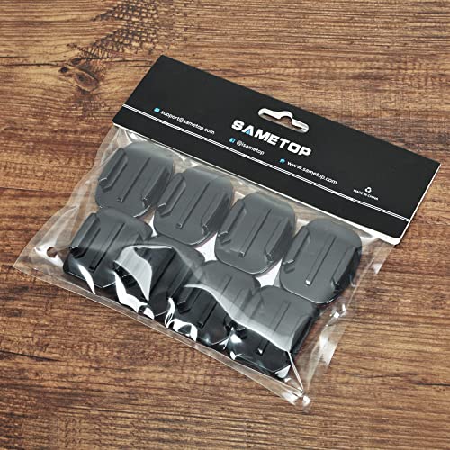 Helmet Adhesive Mounts Curved Sticky Flat Attachment for GoPro - color: 8 Packs