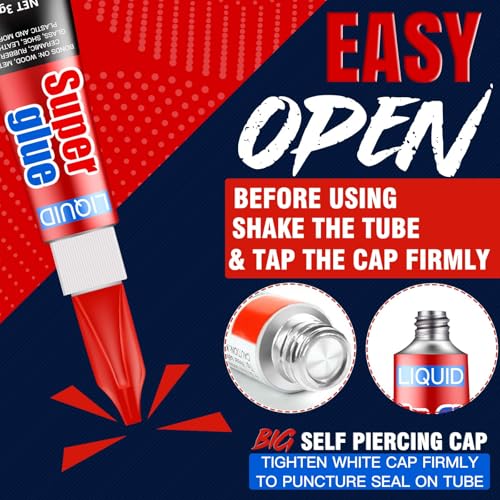 ALECPEA Super Glue, 48 X 3g, Liquid Instant Glue for Metal and Ceramic - color: Liquid
