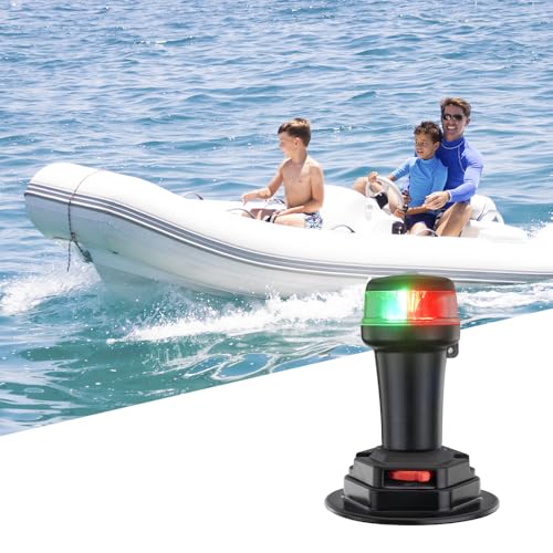 Pactrade Marine Navigation Lights for Boats LED - Red/Green Battery Powered Nav Lights for Boats - Surface Mounts (Flat), Fixed Base, 3-Mode Operation - 1NM Waterproof - style: Surface Mounts (Flat), Fixed Base