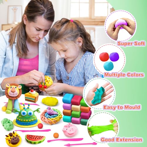 Air Dry Clay 82 Colors, Modeling Magic Clay Gift for Kids - color: 82 Colors