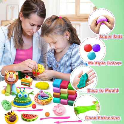Air Dry Clay 82 Colors, Modeling Magic Clay Gift for Kids - color: 82 Colors