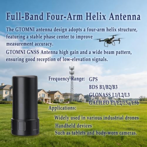 Multi-Band GNSS Passive Antenna GPS GLONASS Beidou Receive-Only Antenna - color: Black