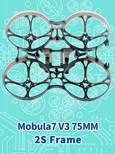 HAPPYMODEL Mobula7 V3 Frame 75mm 2s whoop Frame upgrade spare part for Mobula 7 HD FPV Racing Drone Quadcopter - color: black