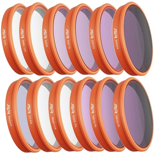 Coyktonty Osmo Action 6 Filter,Lens Filter Set for DJI Osmo Action 6 Camera,Waterproof, Oil-Resistant, Easy to Install (UV/STAR/CPL/ND8-64/NIGHT/Black Mist 1/4/ND-PL8-64) - color: UV/STAR/CPL/ND8-64/NIGHT/Black Mist 1/4/ND-PL8- 64