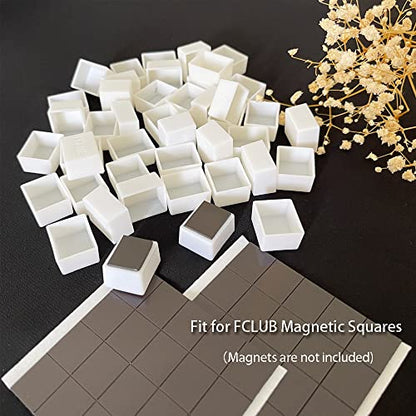 FCLUB 12PCS Refillable Empty Watercolor Half Pans, 2ml - color: White, size: 12 Pieces 2 ml Half Pans
