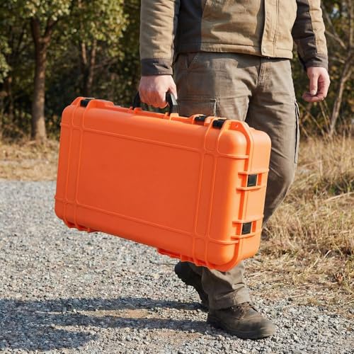 Relaxweex 22.4 x 16.1 x 10.2 Inch Hard Case, Grid Shell, Orange - color: Orange, size: 22.4 x 16.1 x 10.2 Inch, style: Grid Shell