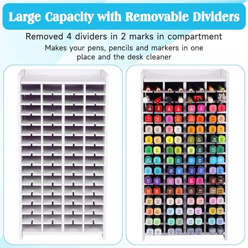 Marker Organizer,120 Slots Marker Holder Organizer with Divider