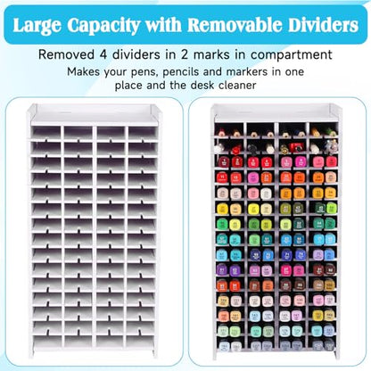 Marker Organizer,120 Slots Marker Holder Organizer with Divider