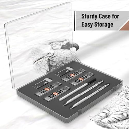 Mr. Pen- Metal Mechanical Pencil Set with Lead Refills & Erasers, 2 Pack