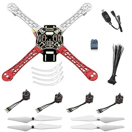 HAWK’S WORK F450 DIY Drone Kit, Open Source DIY 450mm Quadcopter Set (E) - size: E