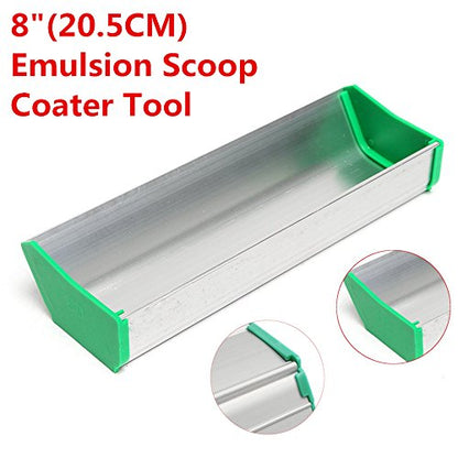 QOMOLANGMA 8" Dual Edge Emulsion Scoop Coater Tool for Silk Screen Printing Press - size: 8 in