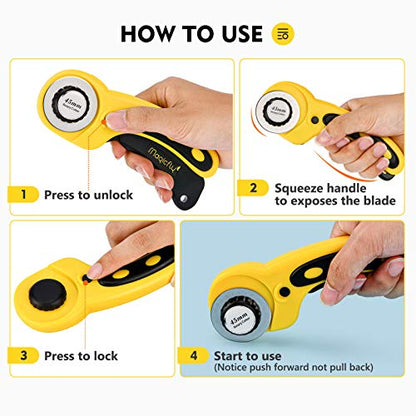 Magicfly Rotary Cutter Set, 45mm and 28mm