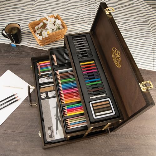 Royal & Langnickel 115 Piece Sketch and Draw Art Set – Espresso