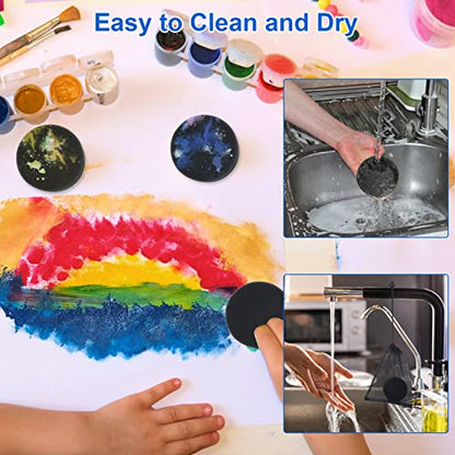 Boyistar Paint Sponge Black 6Pcs, Detail Painting Sponge Double-Side - color: 6 Black